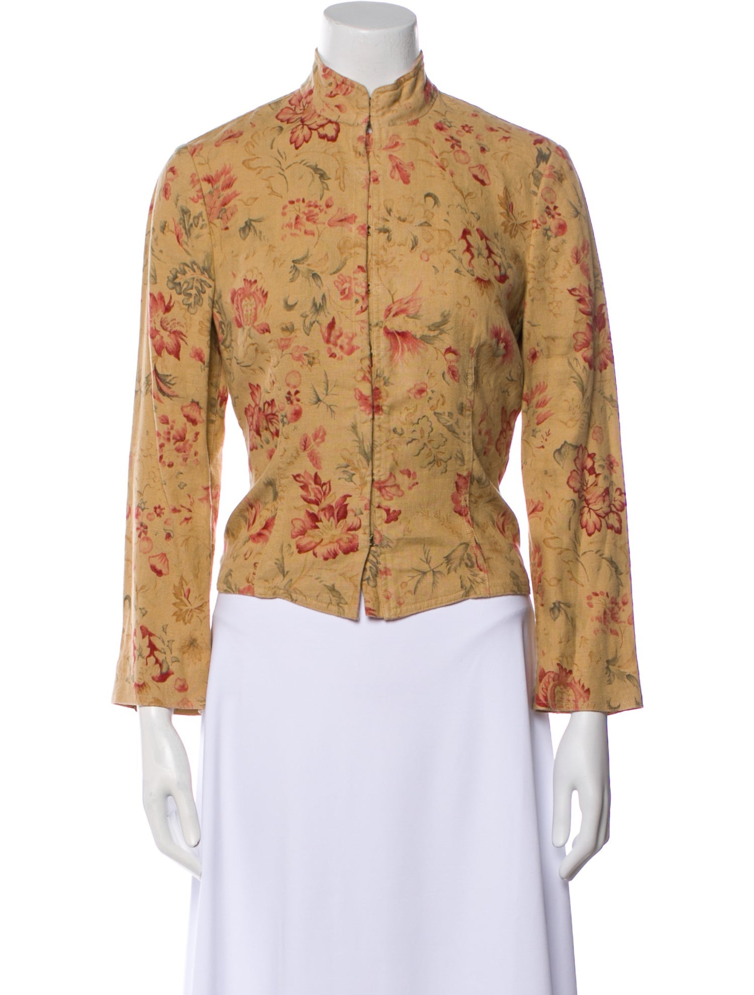 Lauren Ralph Lauren Linen Floral Print Jacket