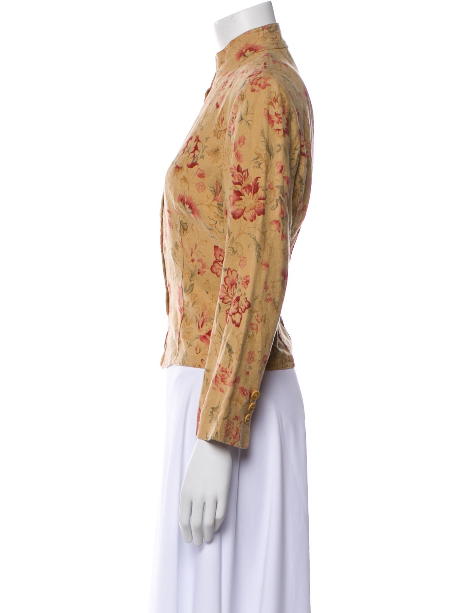 Lauren Ralph Lauren Linen Floral Print Jacket