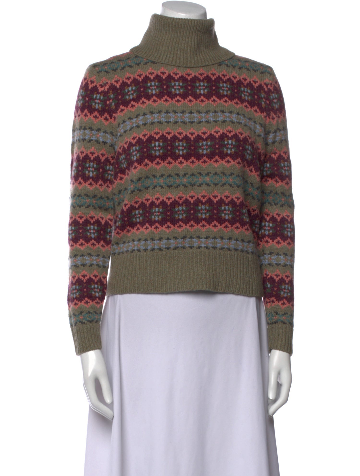 Lauren Ralph Lauren Striped Turtleneck Sweater