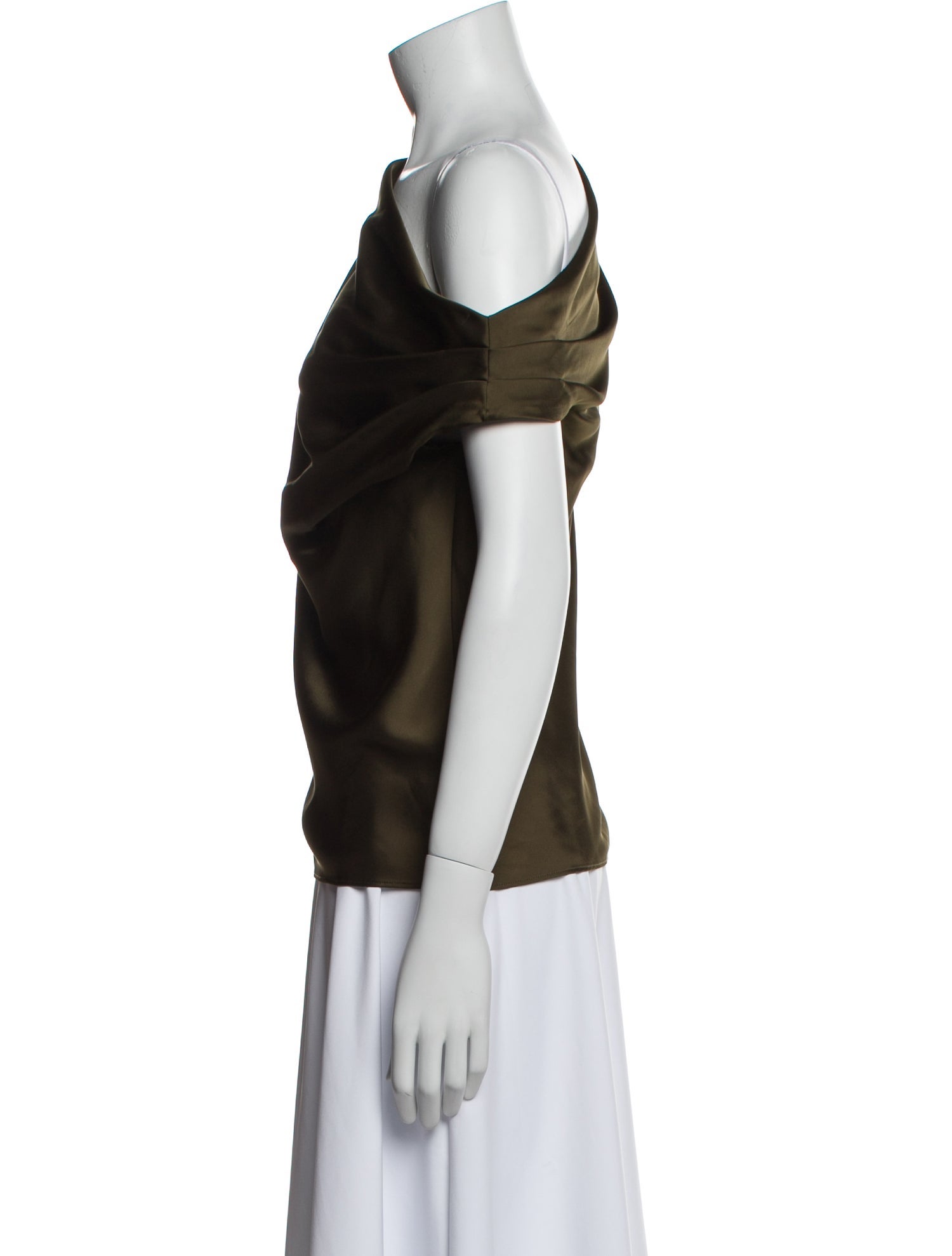 Lauren Ralph Lauren One-Shoulder Short Sleeve Top