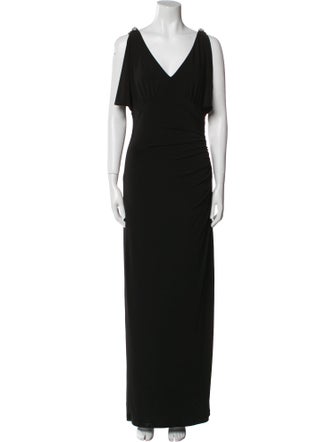 Lauren Ralph Lauren V-Neck Long Dress