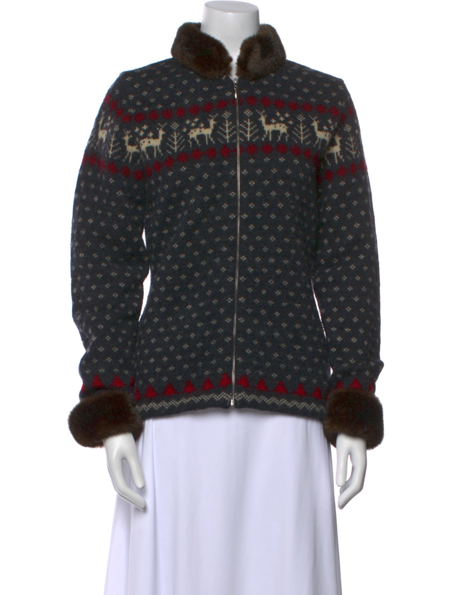 Lauren Ralph Lauren Wool Printed Sweater