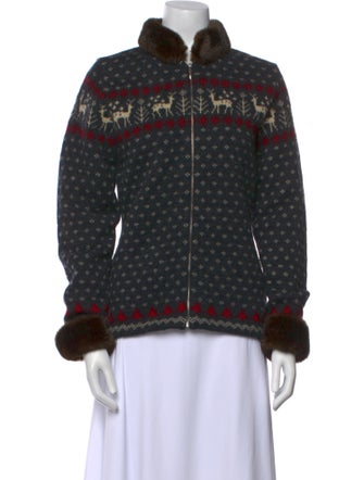Lauren Ralph Lauren Wool Printed Sweater
