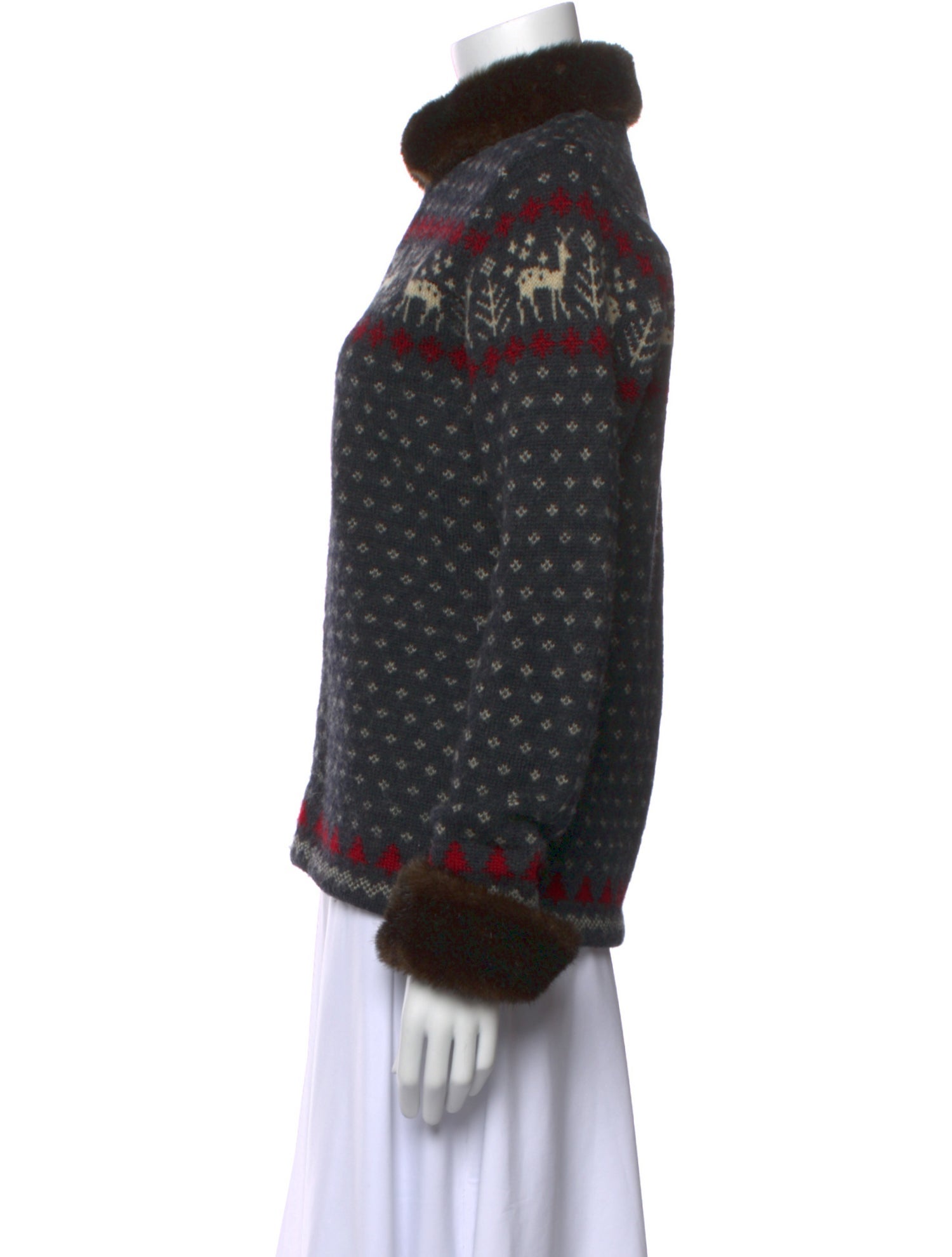 Lauren Ralph Lauren Wool Printed Sweater