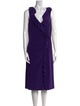 Lauren Ralph Lauren V-Neck Midi Length Dress