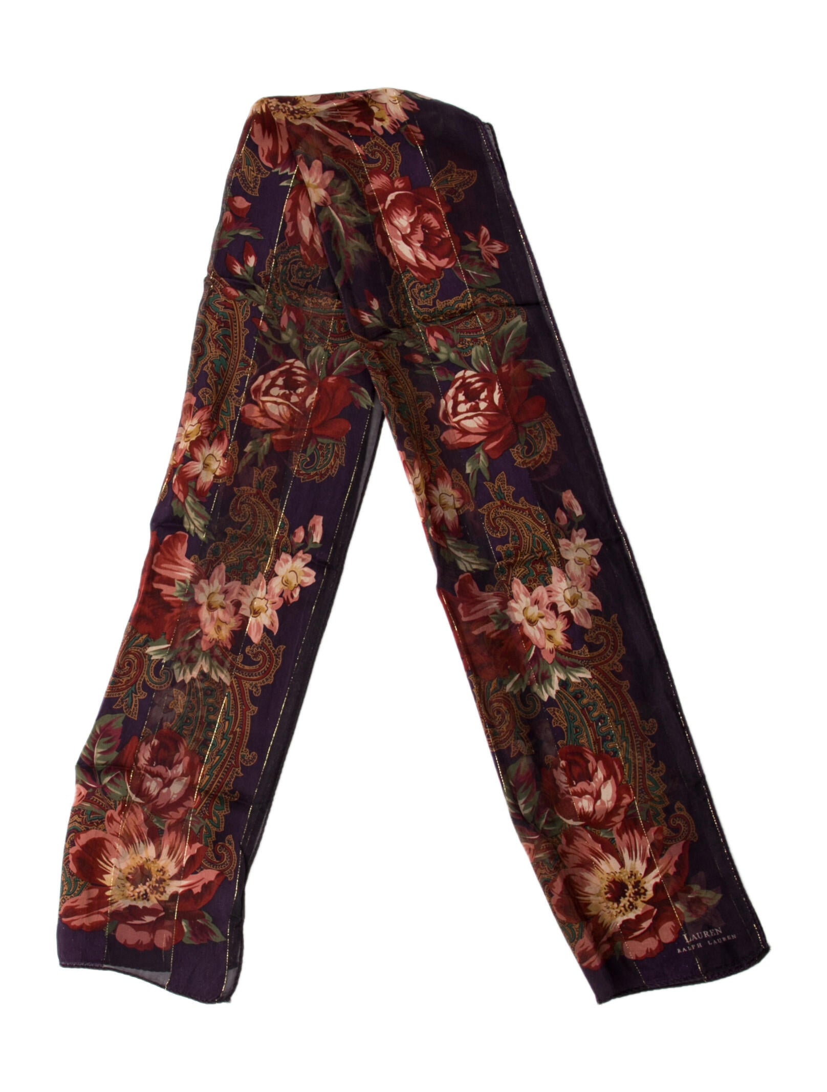 Lauren Ralph Lauren Silk Floral Print Scarf w/ Tags