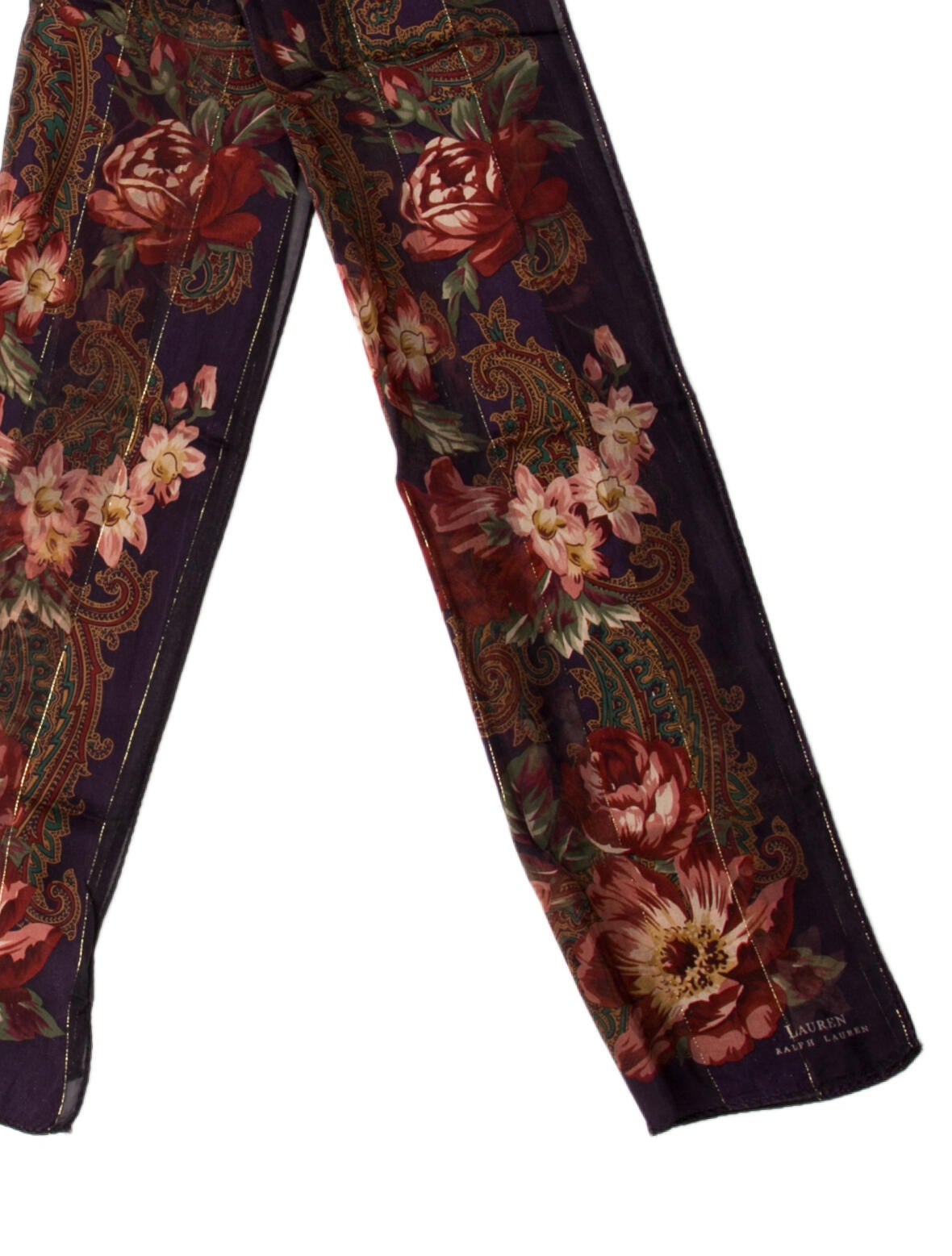 Lauren Ralph Lauren Silk Floral Print Scarf w/ Tags