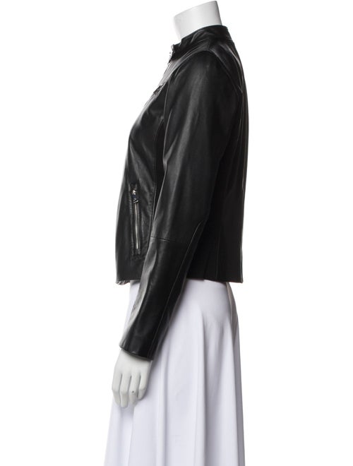 Lauren Ralph Lauren Lamb Leather Biker Jacket