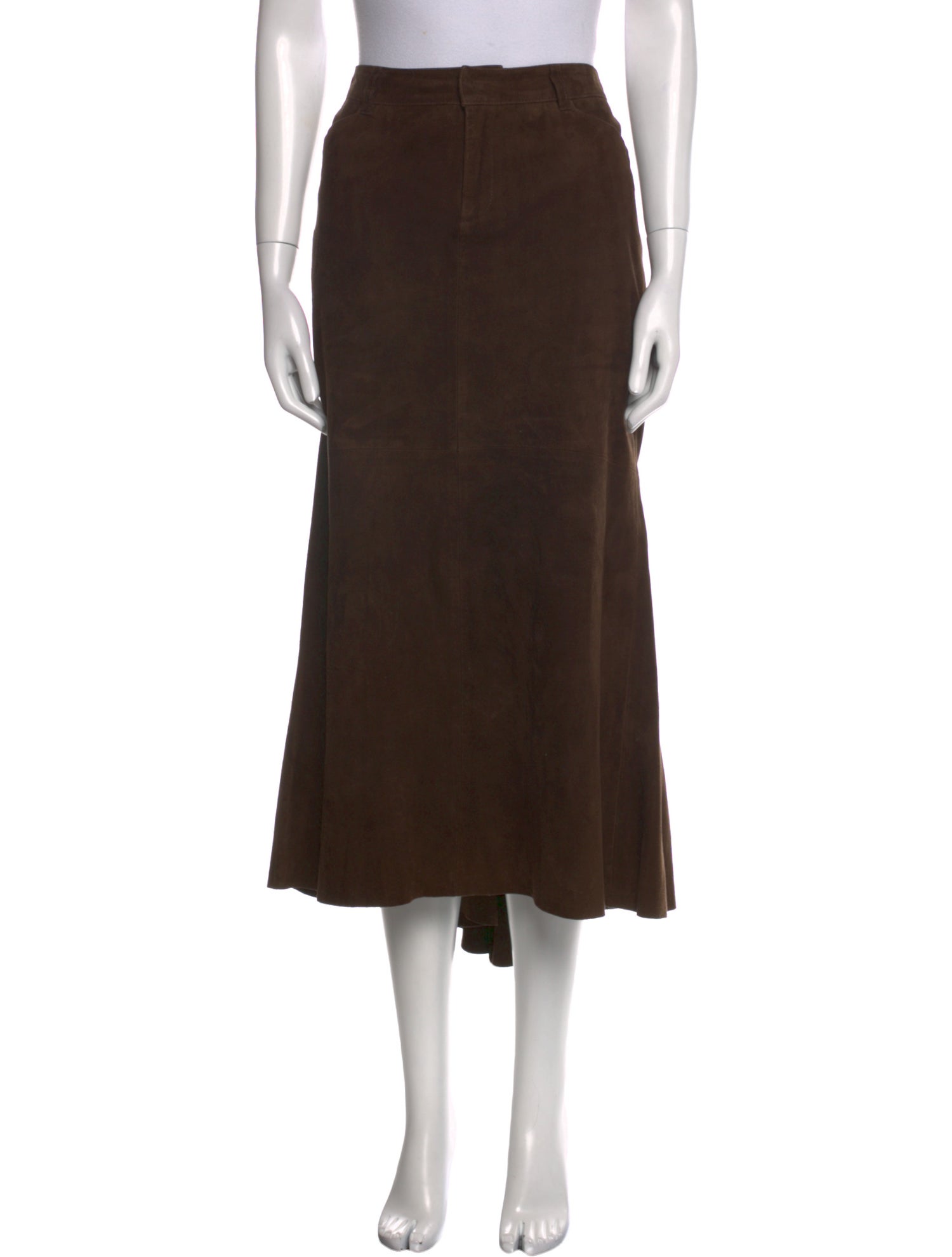 Lauren Ralph Lauren Suede Midi Length Skirt