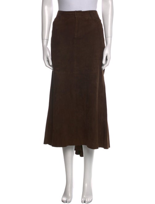 Lauren Ralph Lauren Suede Midi Length Skirt