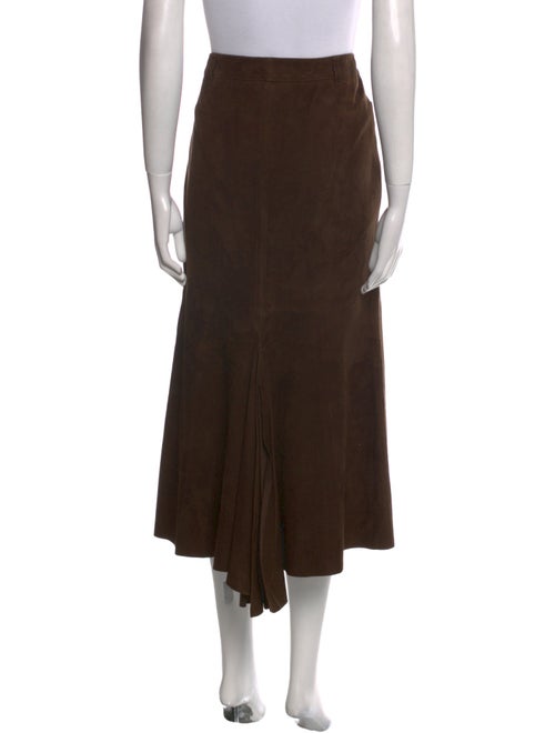 Lauren Ralph Lauren Suede Midi Length Skirt