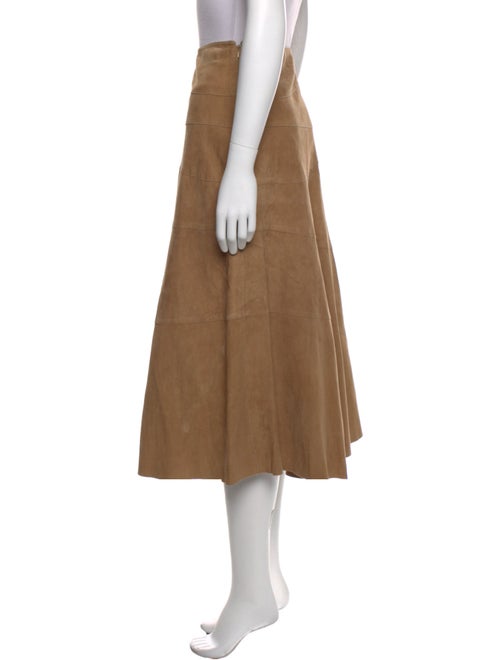 Lauren Ralph Lauren Suede Midi Length Skirt