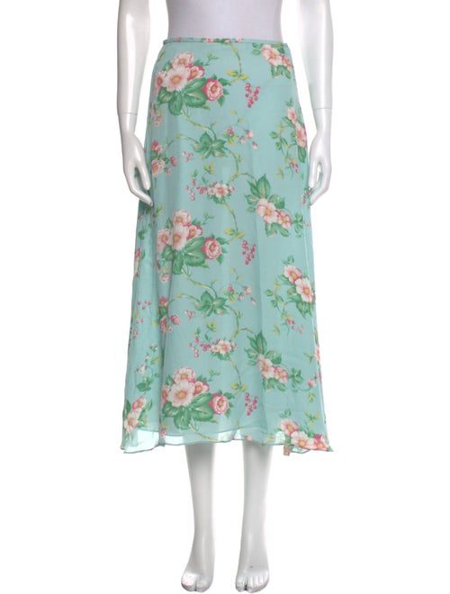 Lauren Ralph Lauren Silk Midi Length Skirt