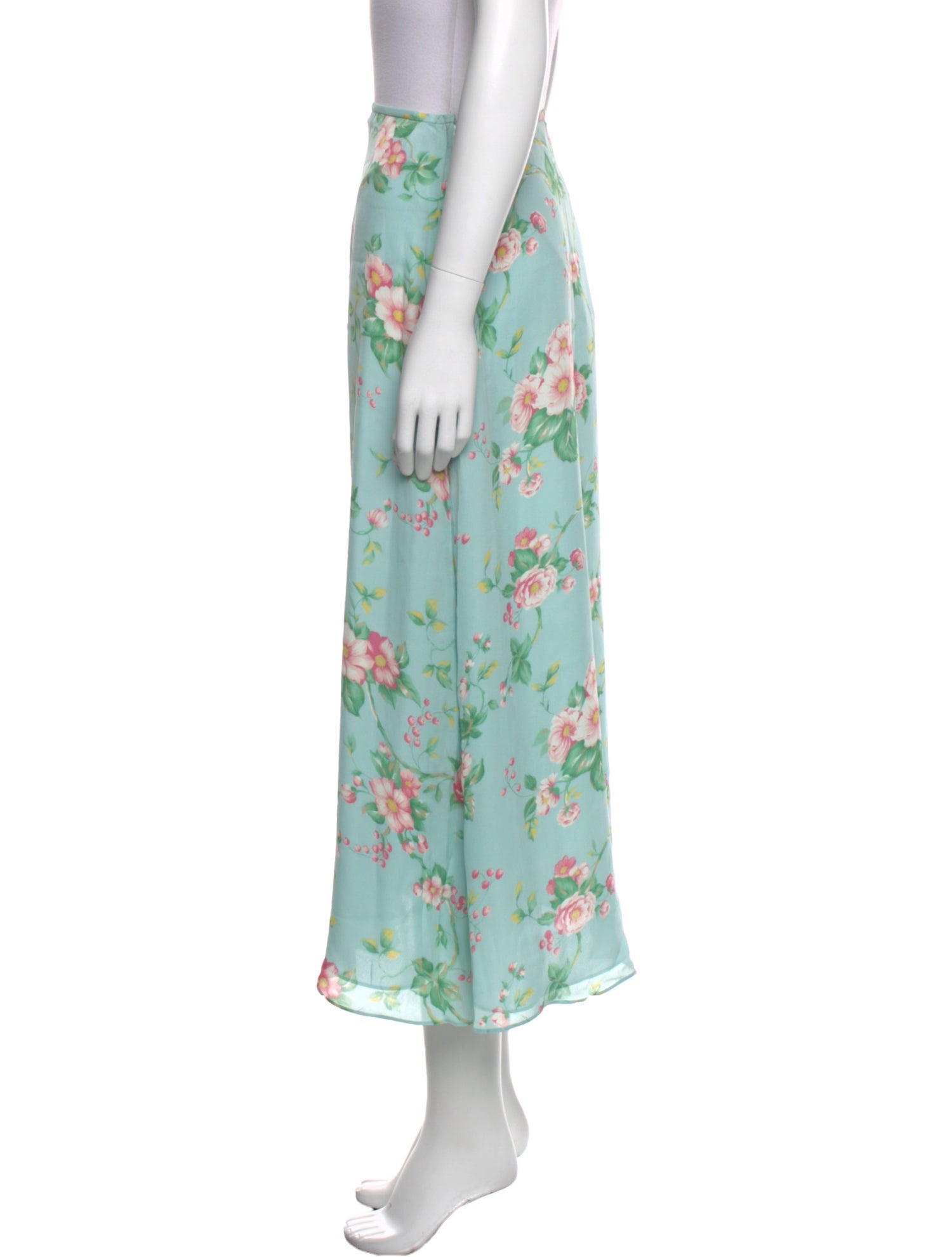 Lauren Ralph Lauren Silk Midi Length Skirt