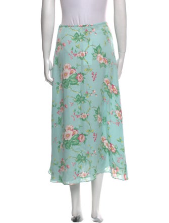 Lauren Ralph Lauren Silk Midi Length Skirt