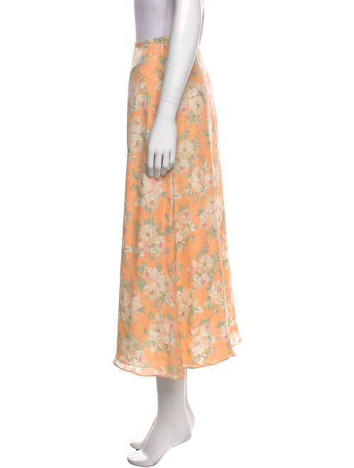 Lauren Ralph Lauren Silk Midi Length Skirt