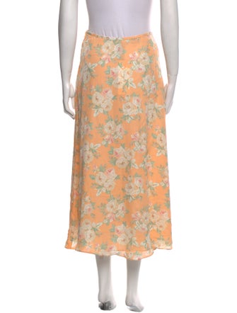 Lauren Ralph Lauren Silk Midi Length Skirt