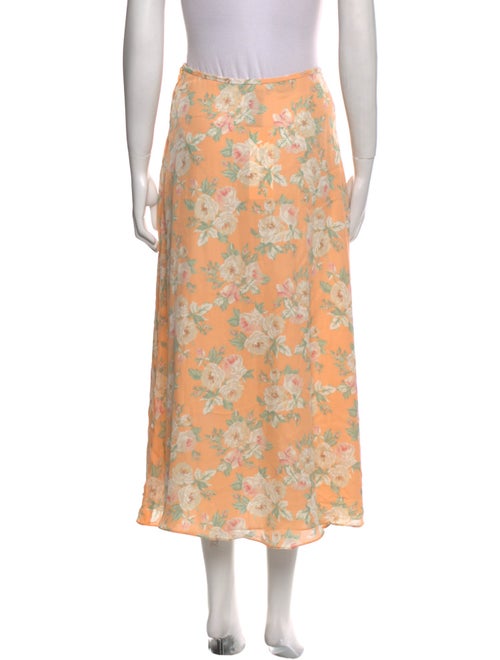 Lauren Ralph Lauren Silk Midi Length Skirt