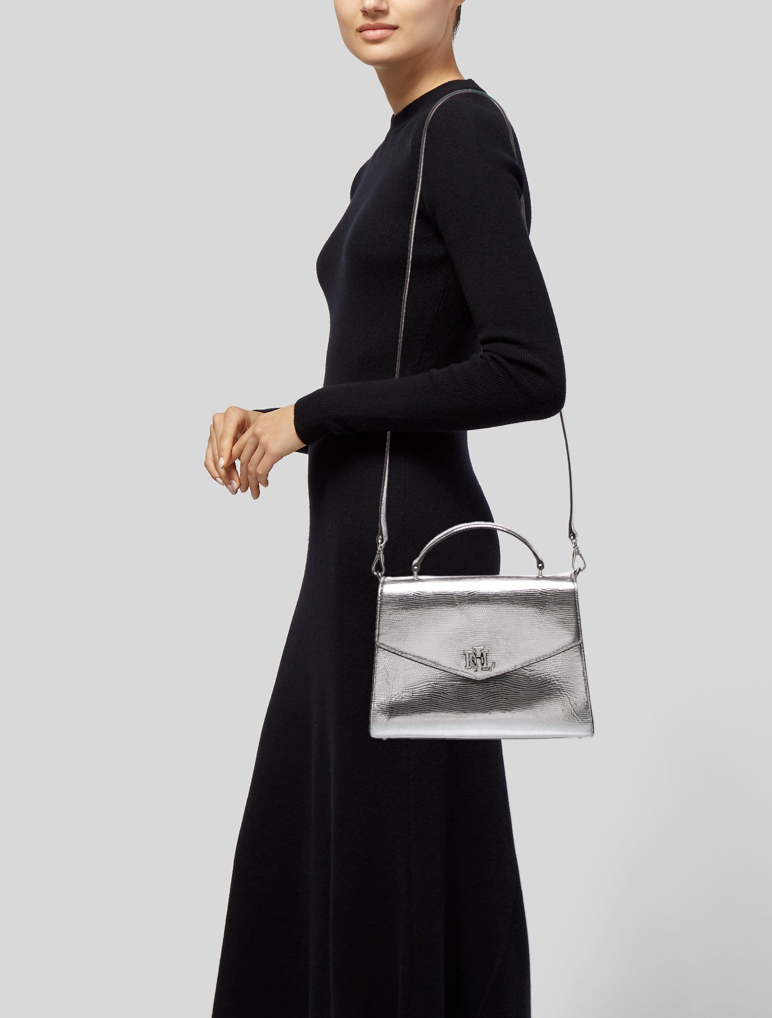 Lauren Ralph Lauren Leather Top Handle Bag