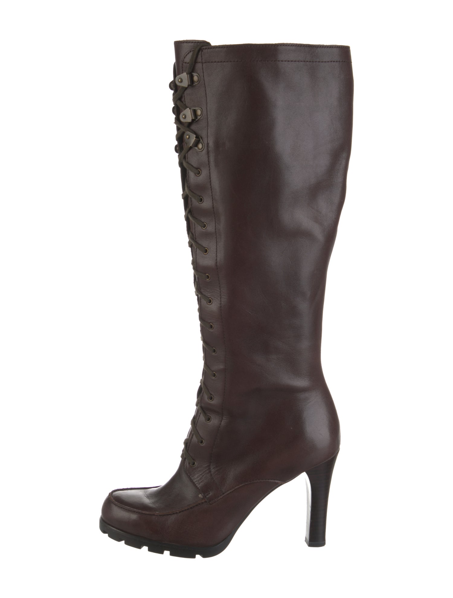 Lauren Ralph Lauren Leather Lace-Up Boots