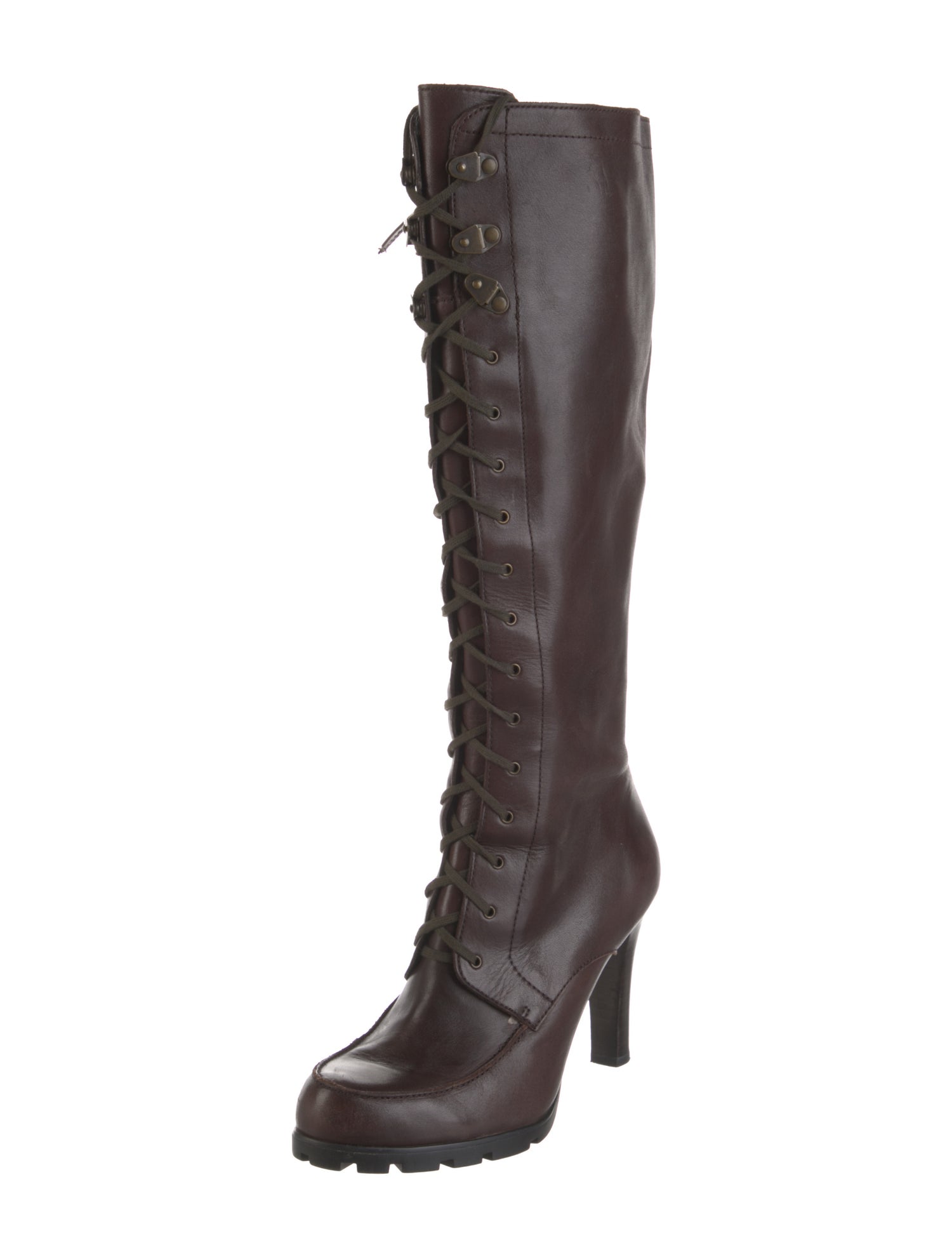 Lauren Ralph Lauren Leather Lace-Up Boots