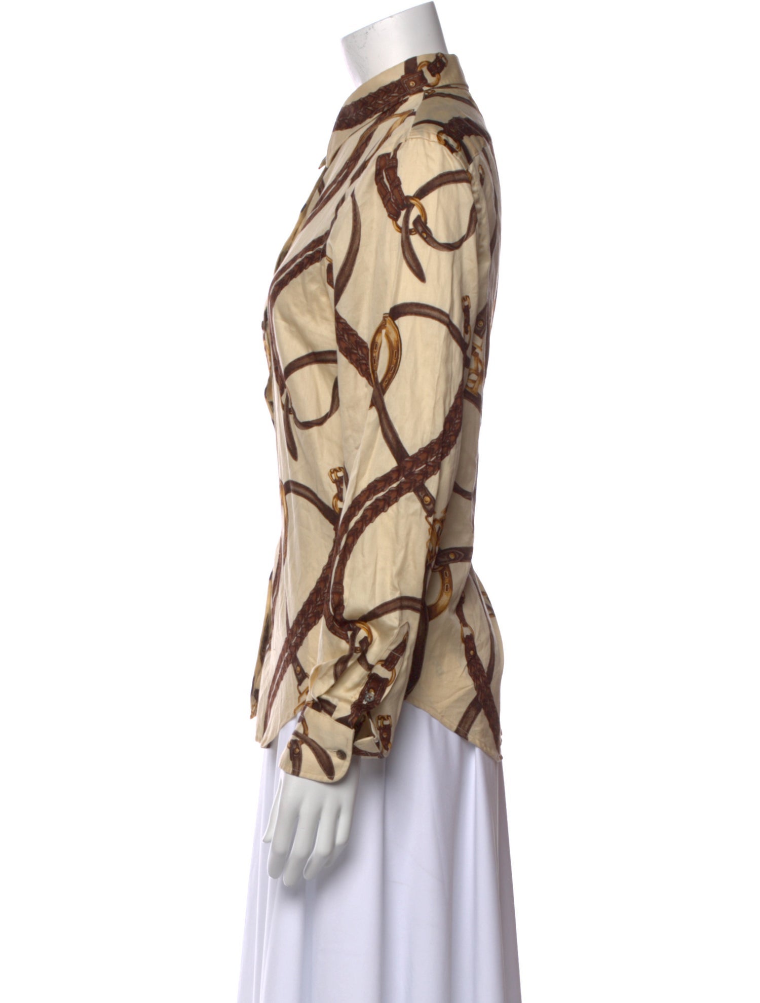 Lauren Ralph Lauren Printed Mock Neck Blouse