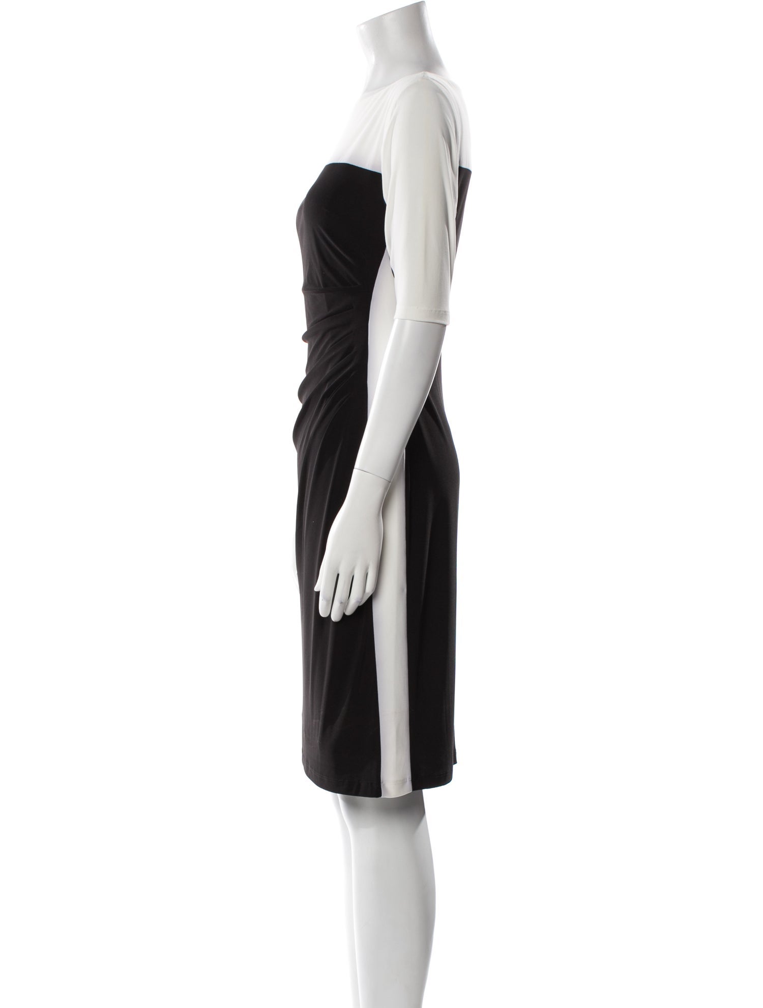 Lauren Ralph Lauren Bateau Neckline Knee-Length Dress
