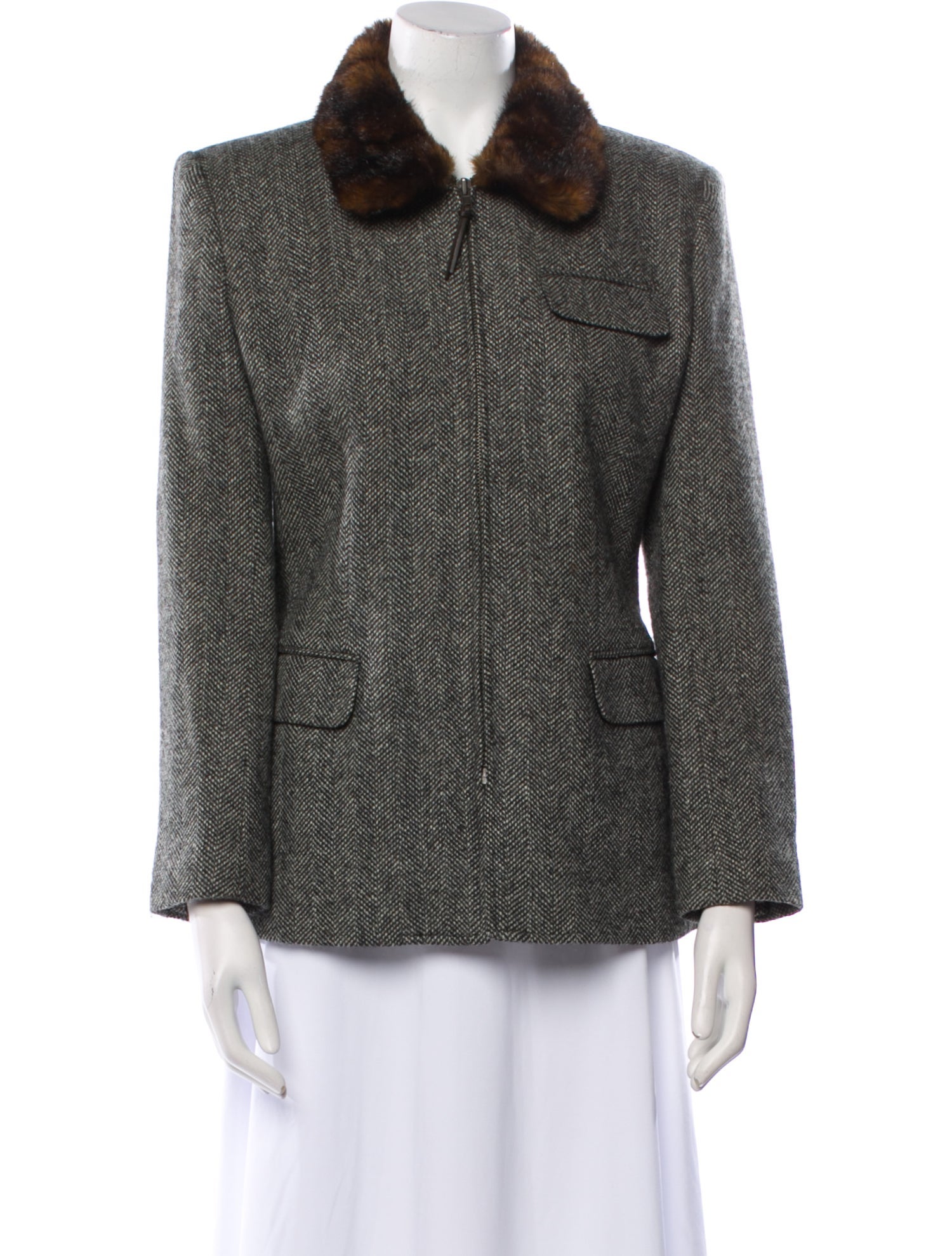 Lauren Ralph Lauren Printed Faux Fur Jacket
