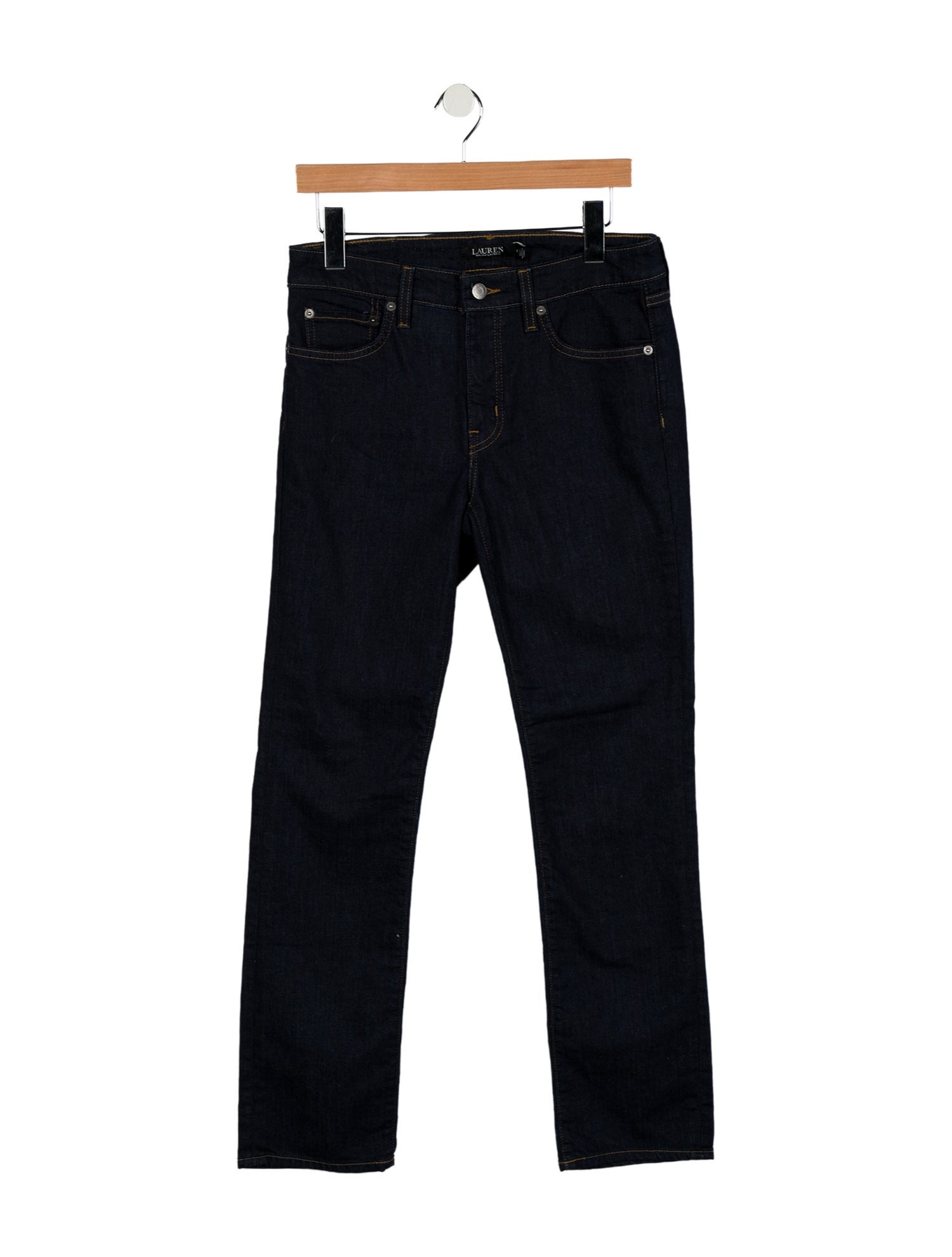 Lauren Ralph Lauren Mid-Rise Straight Leg Jeans