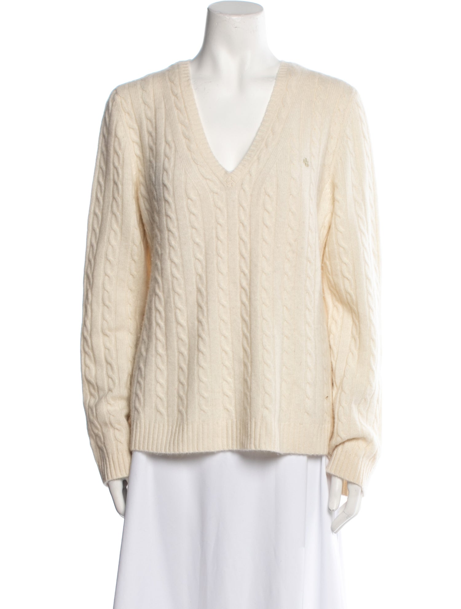 Lauren Ralph Lauren Cashmere V-Neck Sweater