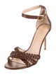 Lauren Ralph Lauren Leather Crystal Embellishments Sandals