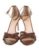 Lauren Ralph Lauren Leather Crystal Embellishments Sandals