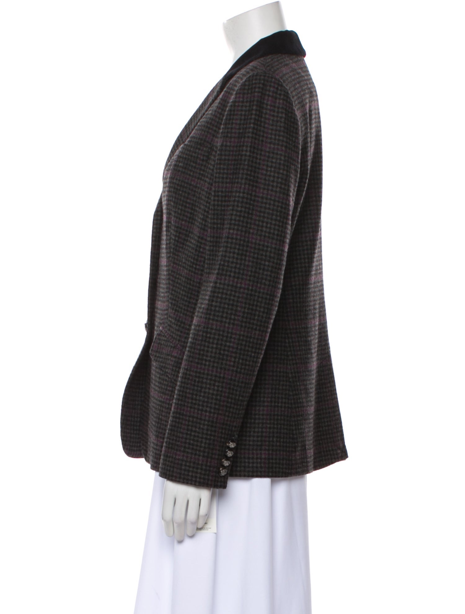 Lauren Ralph Lauren Wool Plaid Print Blazer