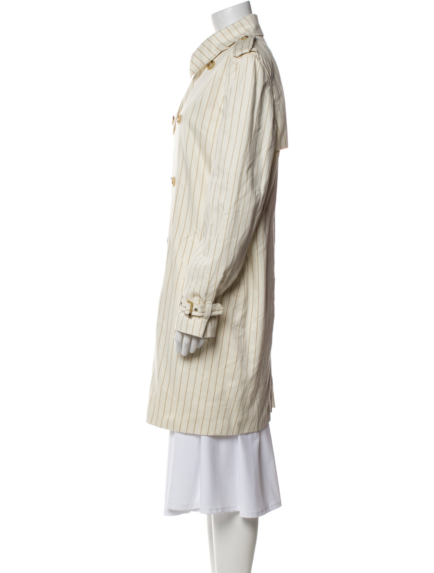 Lauren Ralph Lauren Striped Trench Coat