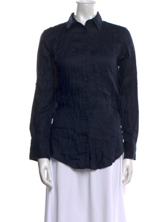 Lauren Ralph Lauren Linen Long Sleeve Button-Up Top