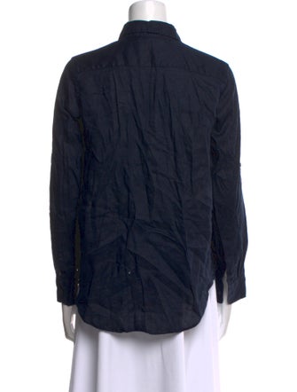 Lauren Ralph Lauren Linen Long Sleeve Button-Up Top