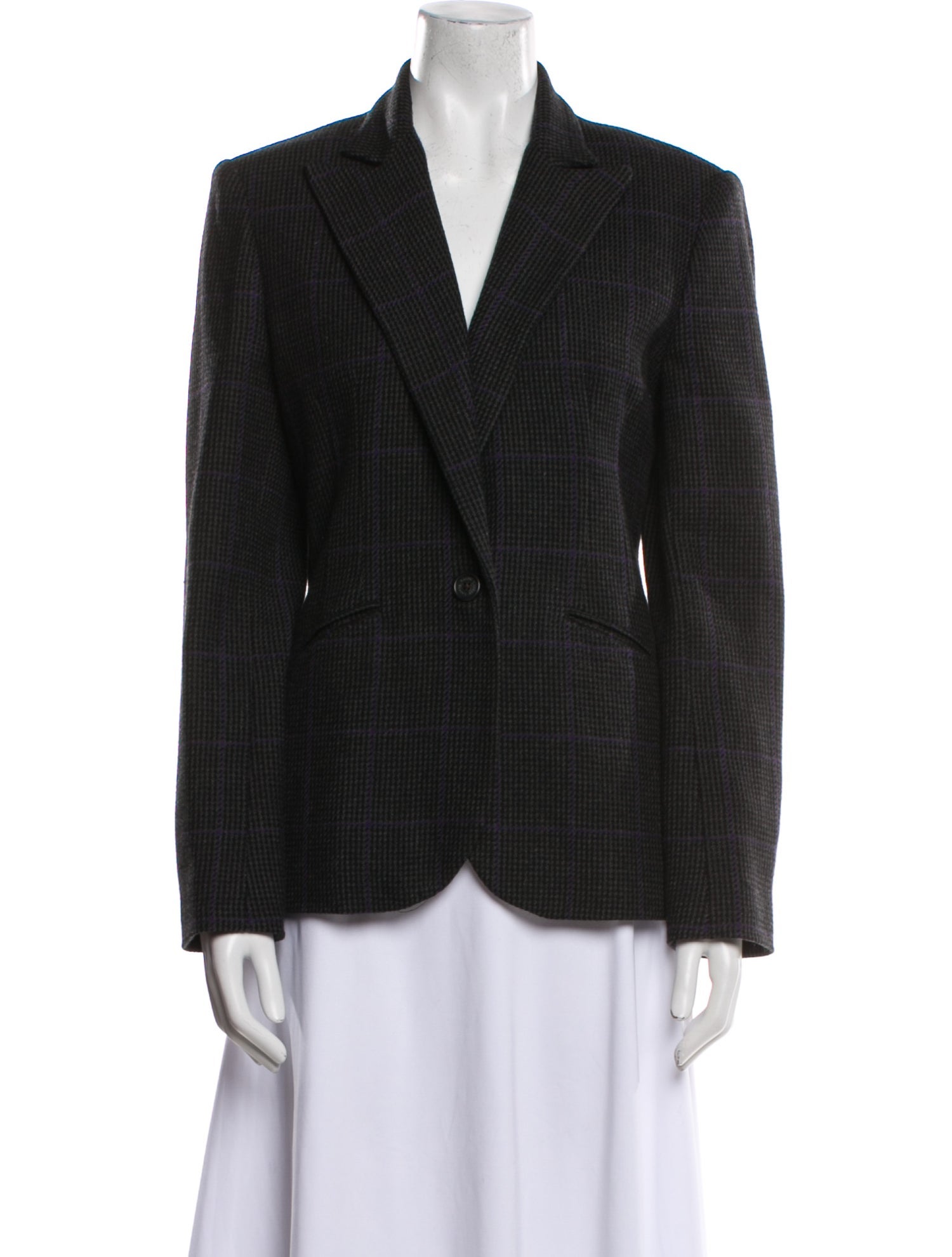 Lauren Ralph Lauren Wool Plaid Print Blazer