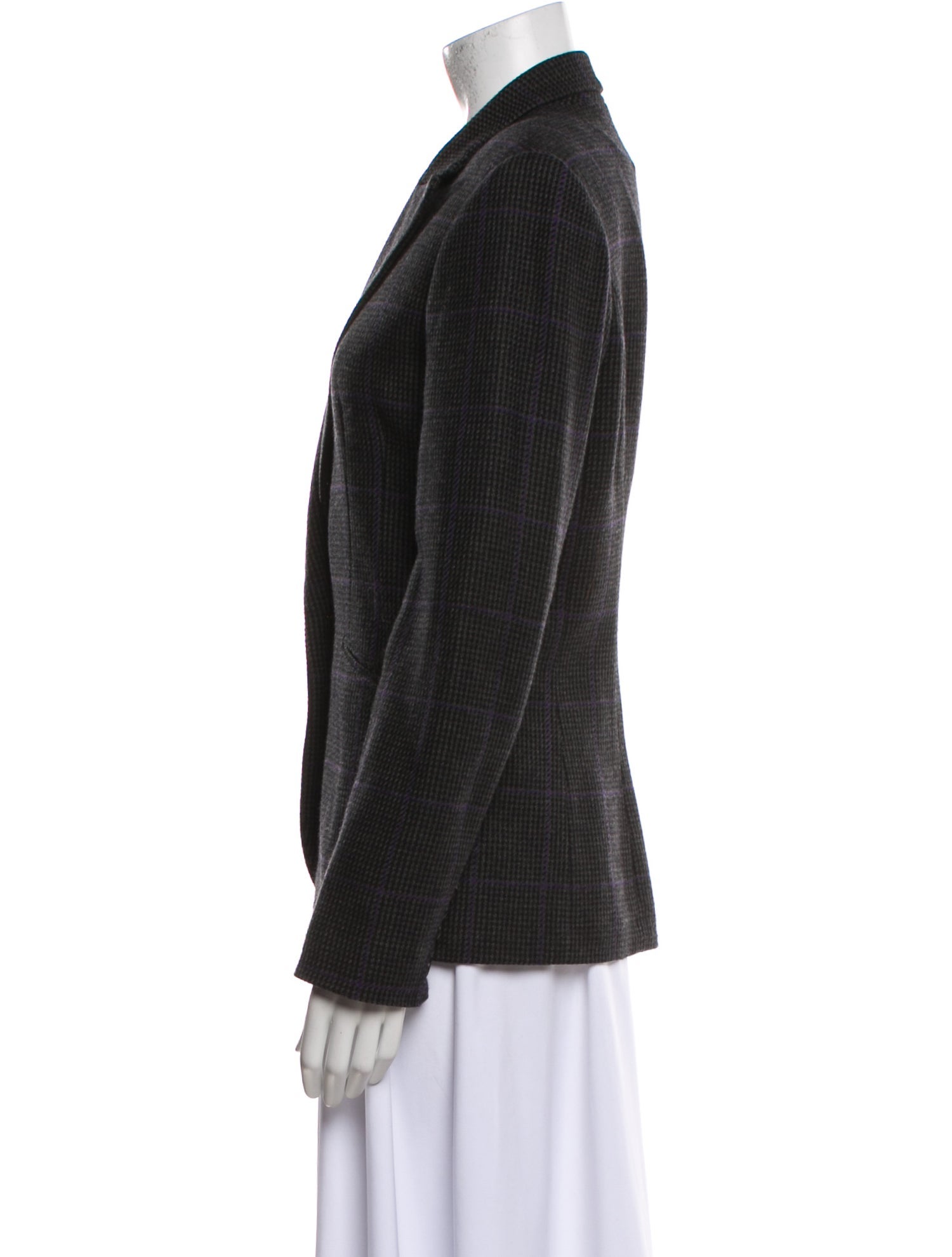 Lauren Ralph Lauren Wool Plaid Print Blazer