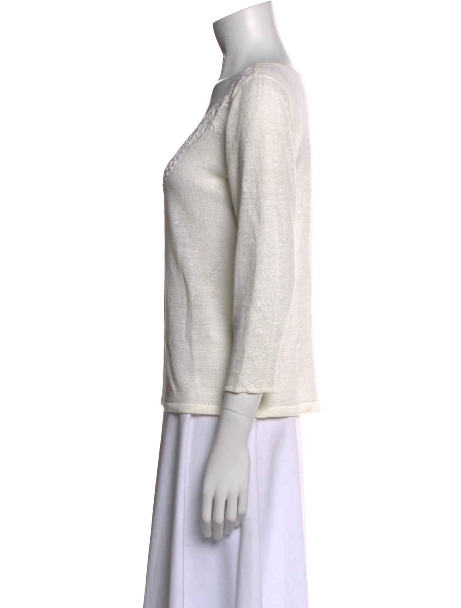 Lauren Ralph Lauren Linen V-Neck Top w/ Tags