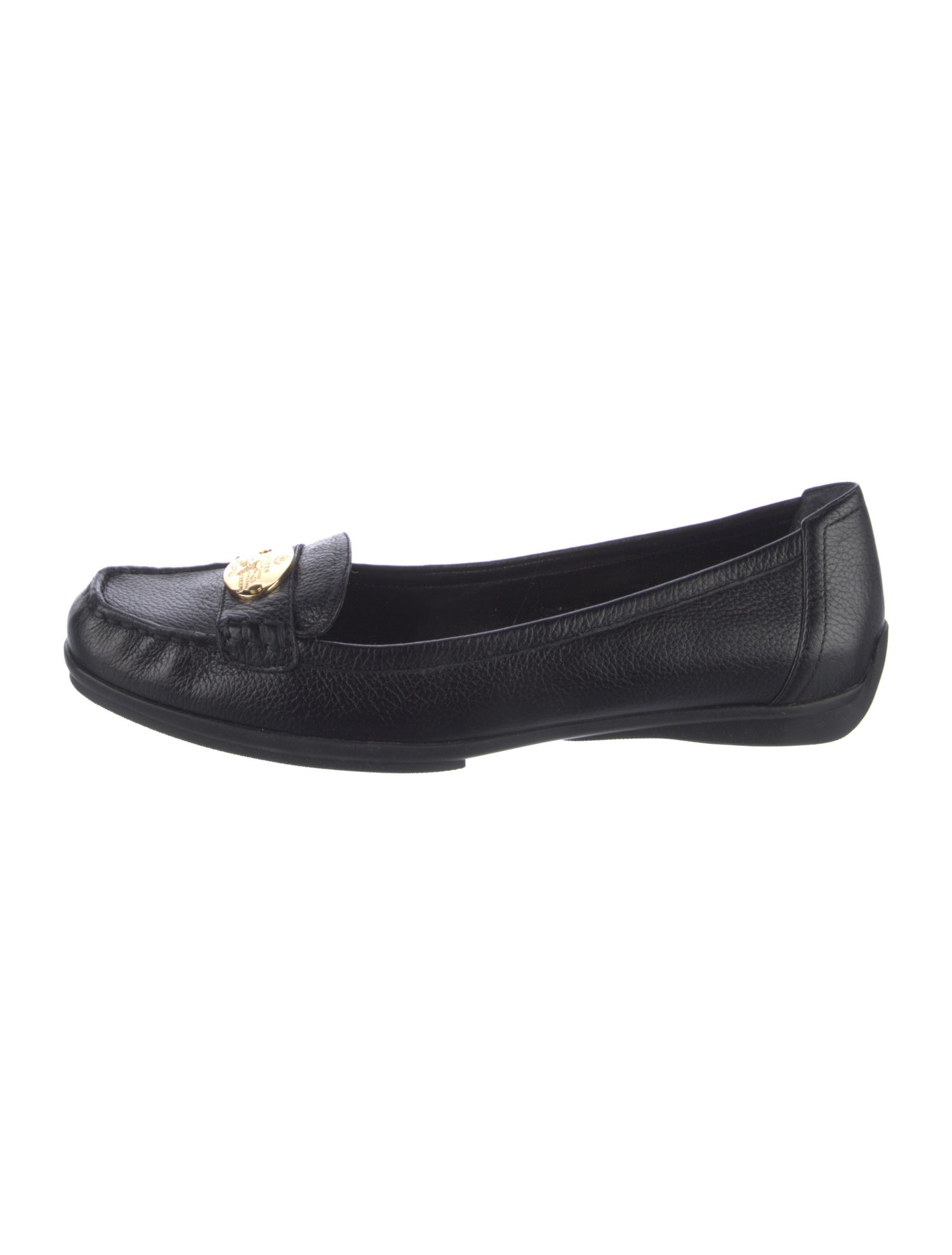 Lauren Ralph Lauren Leather Embroidered Accent Loafers