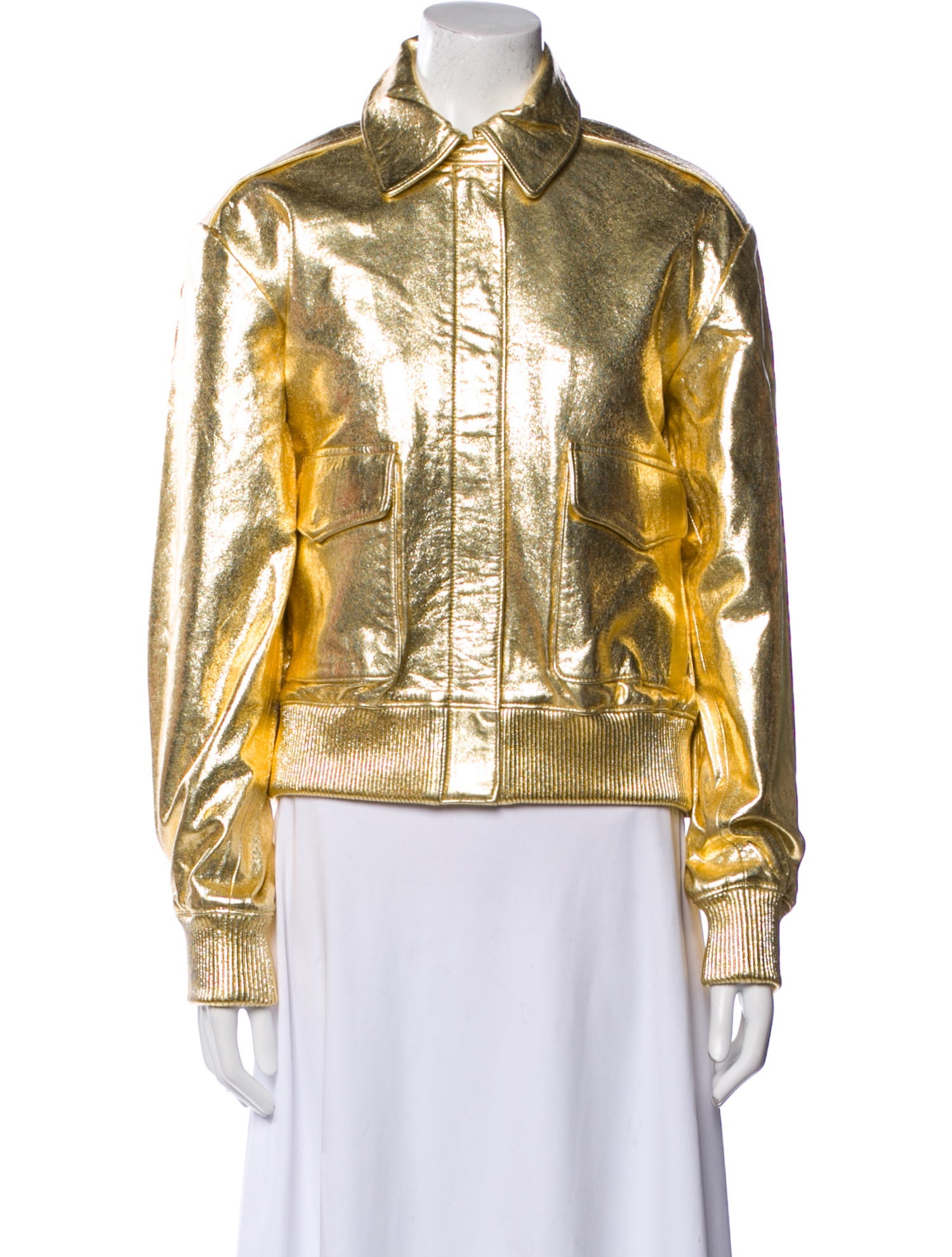 Lauren Ralph Lauren Lamb Leather Printed Jacket