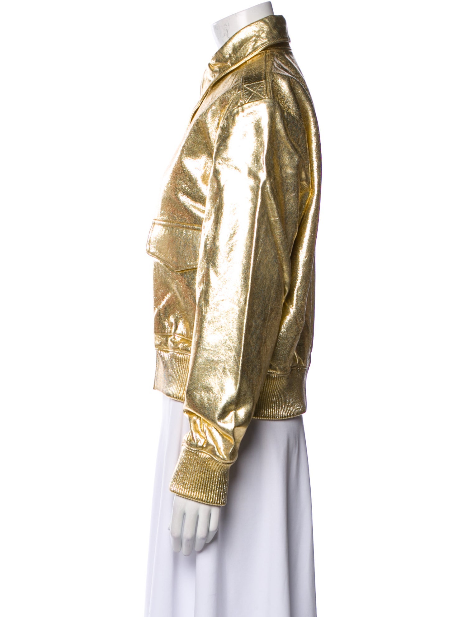 Lauren Ralph Lauren Lamb Leather Printed Jacket