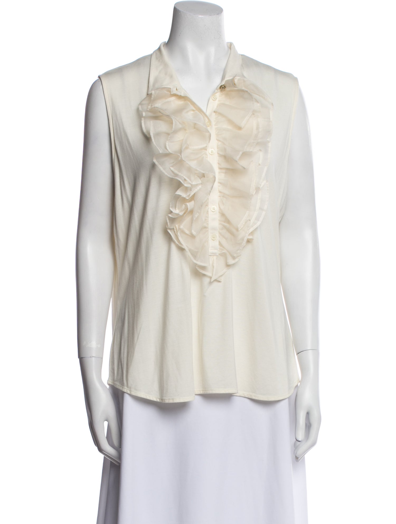 Lauren Ralph Lauren V-Neck Sleeveless Blouse