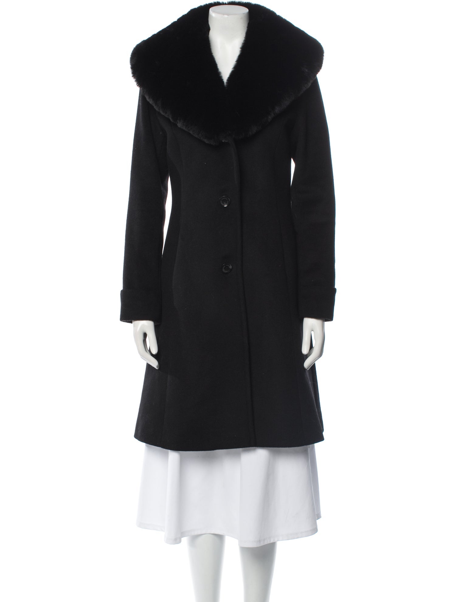 Lauren Ralph Lauren Wool Faux Fur Coat