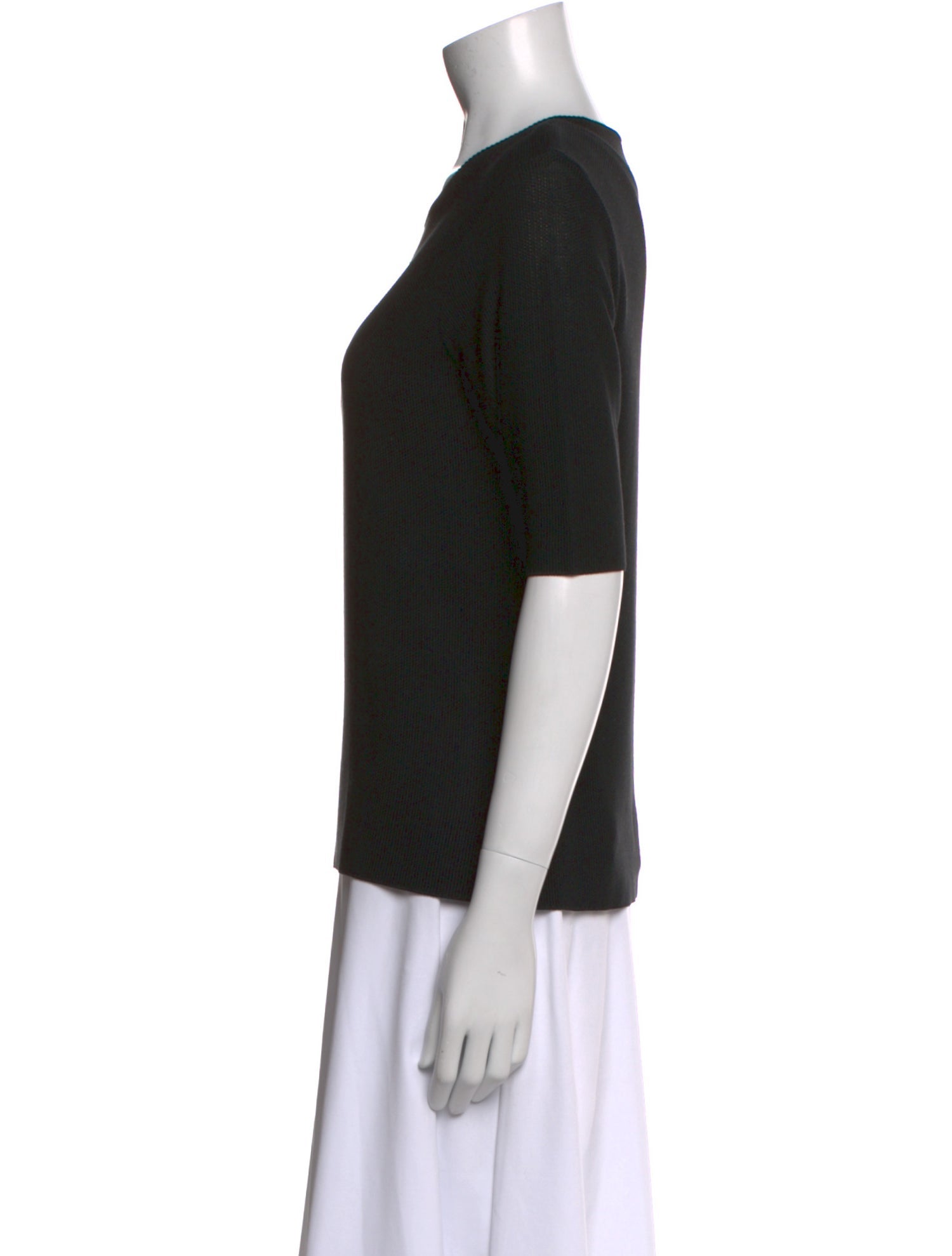 Lauren Ralph Lauren Silk Crew Neck T-Shirt