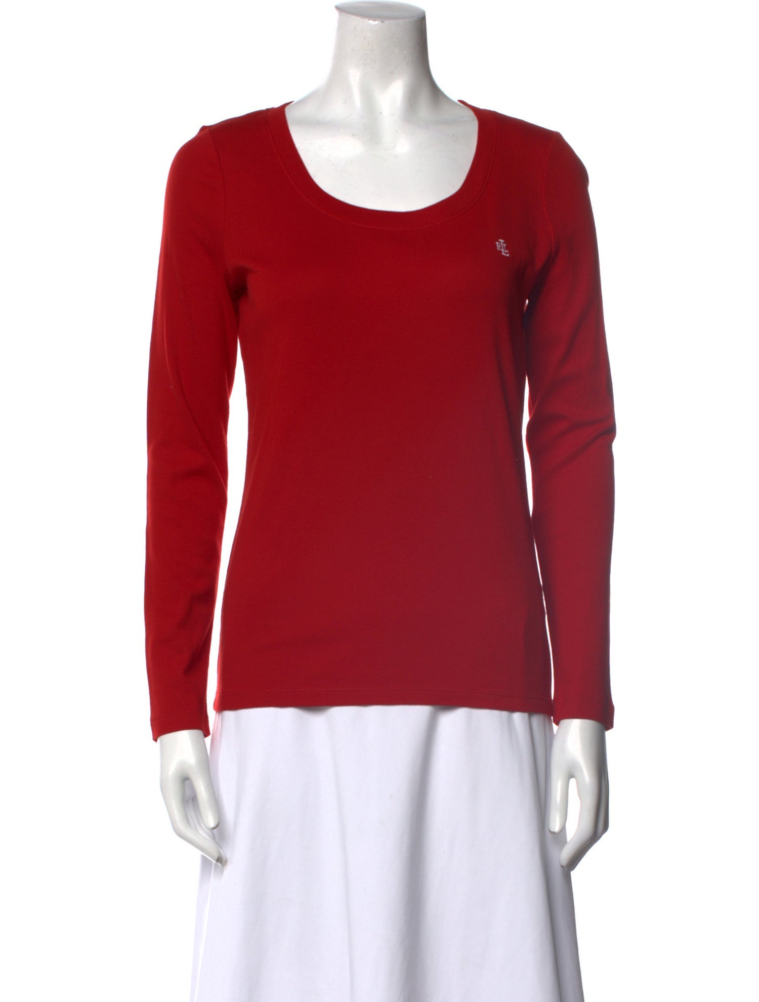 Lauren Ralph Lauren Scoop Neck Long Sleeve Top