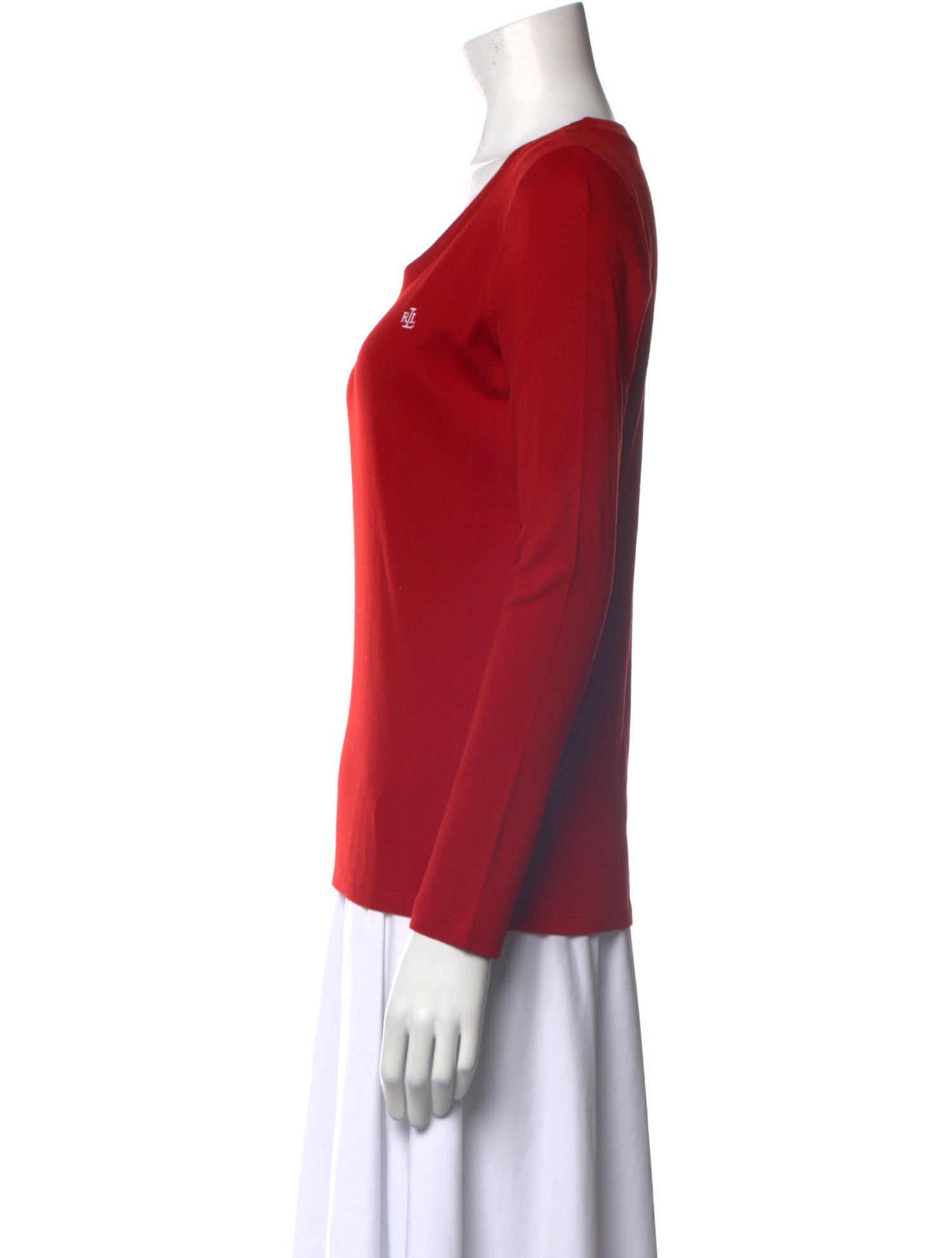 Lauren Ralph Lauren Scoop Neck Long Sleeve Top