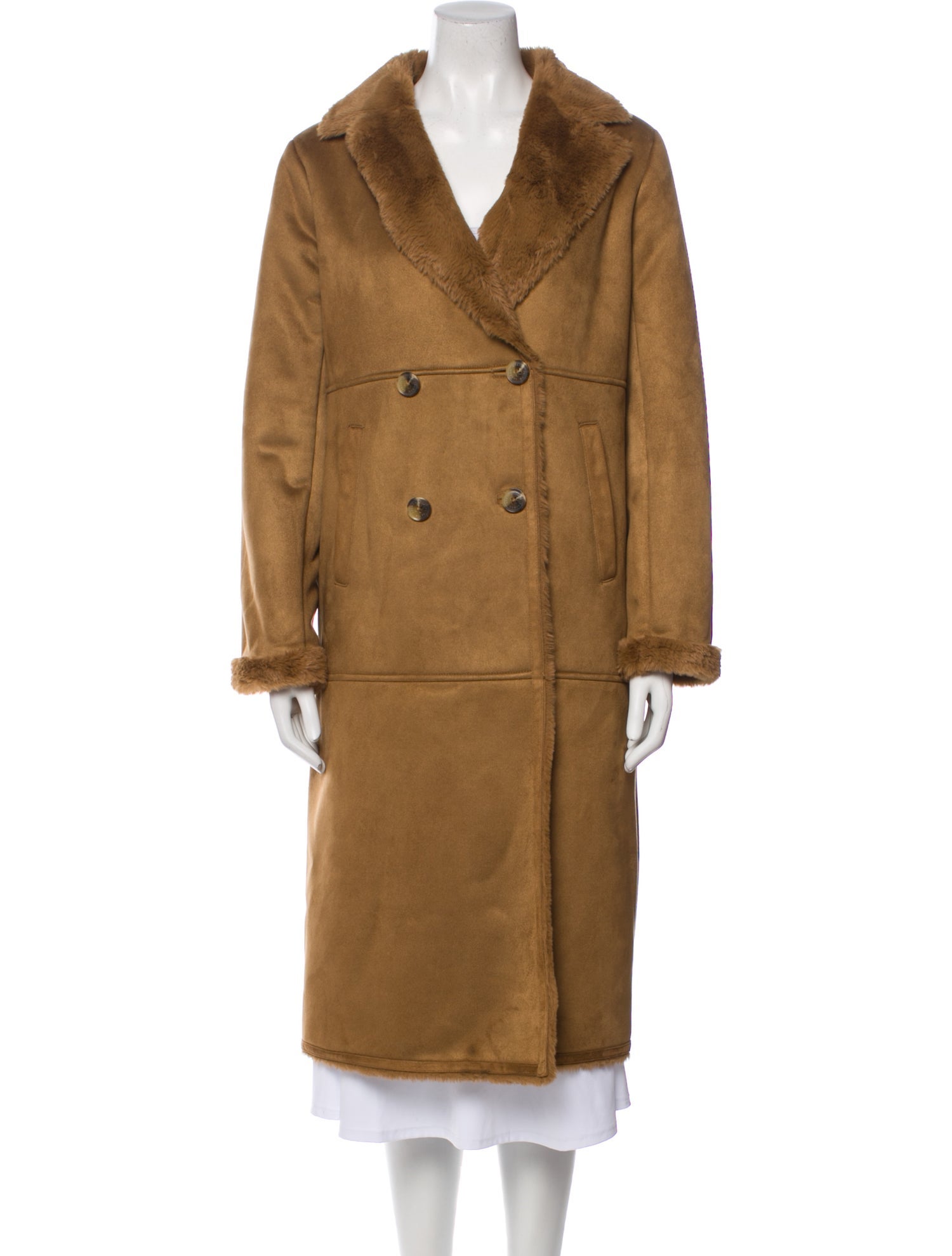 Lauren Ralph Lauren Suede Faux Fur Coat