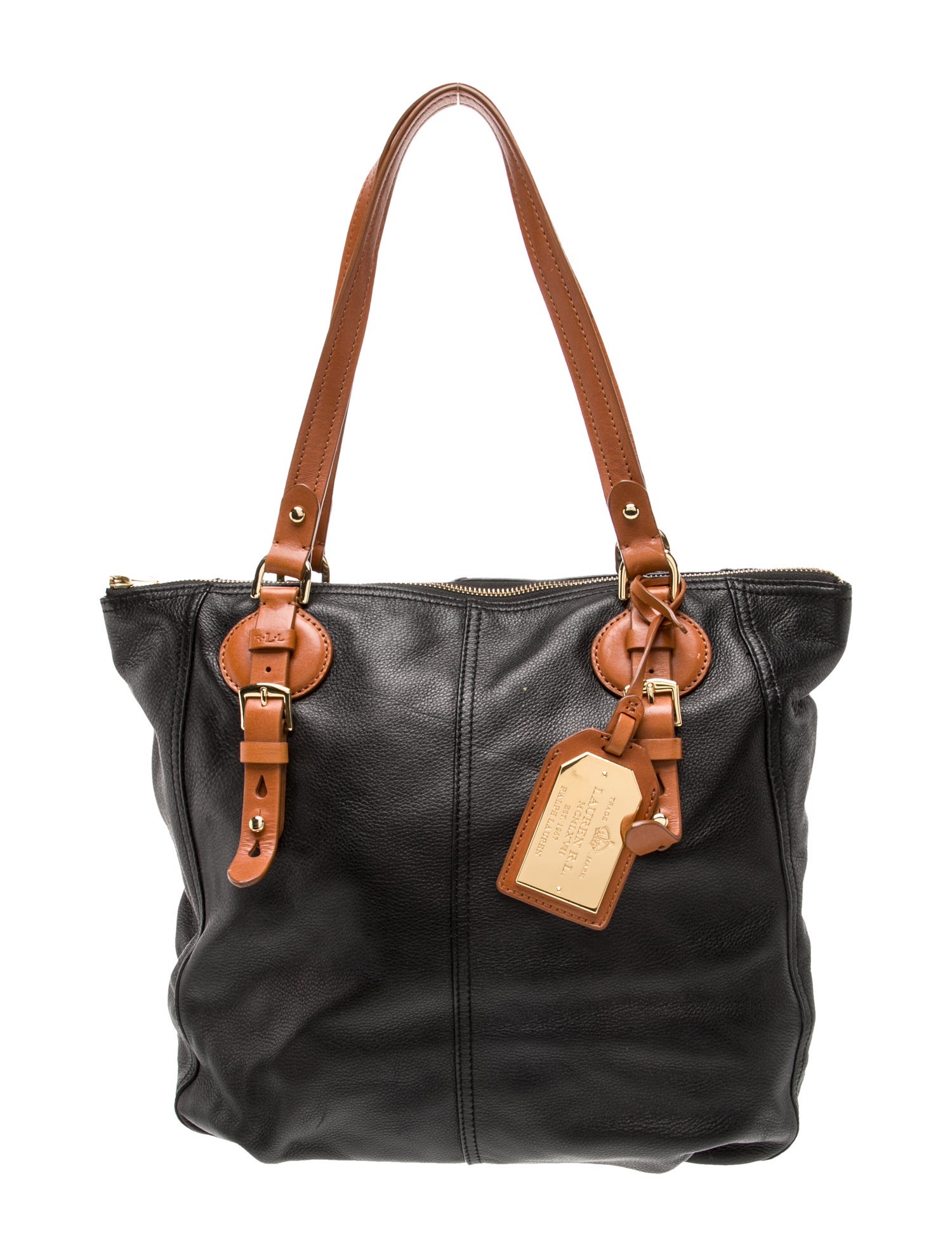 Lauren Ralph Lauren Leather Top Handle Bag