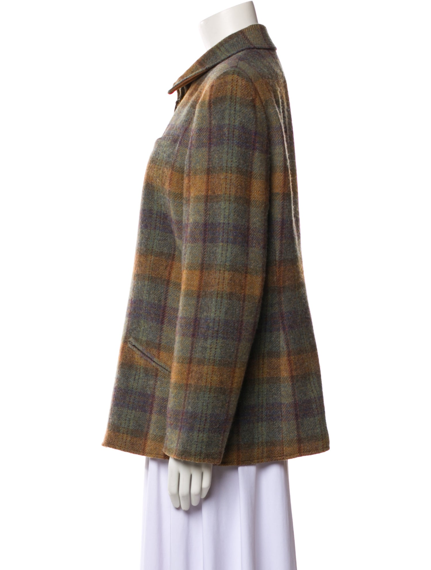 Lauren Ralph Lauren Wool Plaid Print Jacket
